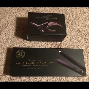BRAND NEW Evalectric Straightening Iron & Holder